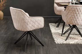 Set 2 scaune moderne pivotante Euphoria sampanie greige