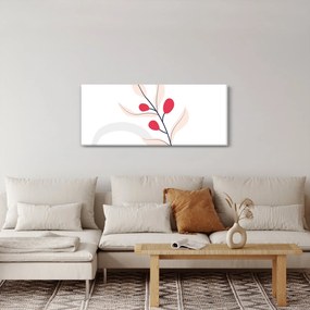 Tablou - Abstracție florală roz N⁰3 (120x50 cm)