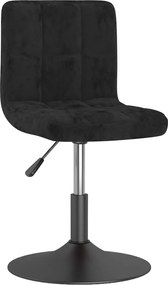 vidaXL Scaun de bar pivotant catifea neagră