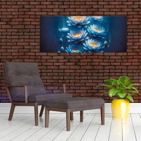 Tablou - Nuferi sub apă (120x50 cm)