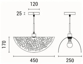 Lustră pe cablu 1xE27/15W/230V negru
