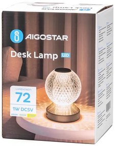 Lampă LED reîncărcabilă dimabilă Aigostar LED/1W/5V 2700/4000/6500K 1800mAh 13,5 cm