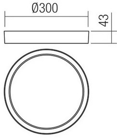 Redo 90156 - Plafonieră LED exterior PONZA 1xLED/18W/230V IP65