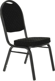 Scaun, ţesătură neagră/cadru gri, JEFF 2  NEW