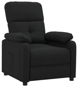 289664 vidaXL Fotoliu rabatabil, negru, material textil