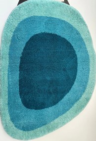 Covor oval baie 70/105 cm, albastru