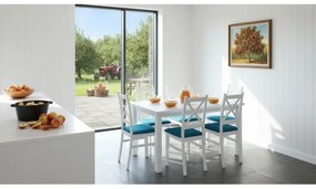 Masă extensibilă de dining LIAM albă