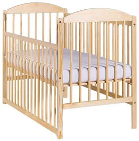 Patut din lemn masiv 120x60 cm Orella cu laterala culisanta natur, lemn masiv de pin, conform EN71
