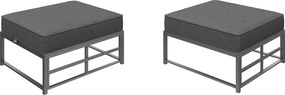 Set de lounge pentru grădină pentru 2-4 persoane, Gri închis | Aosom Romania