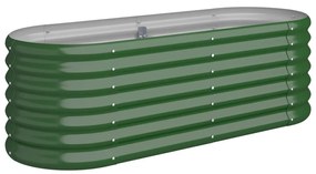 Jardiniera gradina verde 114x40x36 cm otel vopsit electrostatic 1, Verde, 114 x 40 x 36 cm