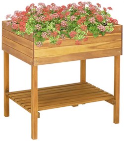 vidaXL Jardinieră înaltă, 78,5 x 58,5 x 78,5 cm, lemn masiv de acacia