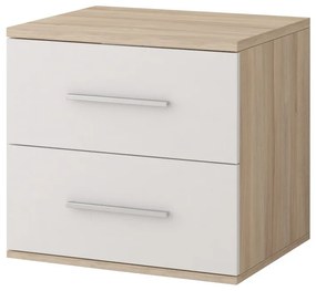 Noptieră Oleg III (Alb + stejar sonoma). 1071609