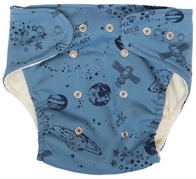 Mamatti Set scutece pânză EKO - chiloți + 2 x scutec, Univers, mărimea. 3 - 8 kg albastru 3-8 kg