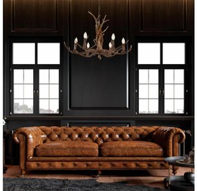 Searchlight 6416-6BR - Lustr STAG 6xE14/7W/230V pe ramă de tip coarne