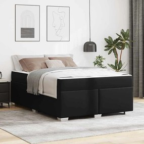 vidaXL Cadru de pat Altele Negru 160 x 200 cm Piele artificială