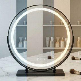 Oglindă LED MAKE-UP Black 40 cm