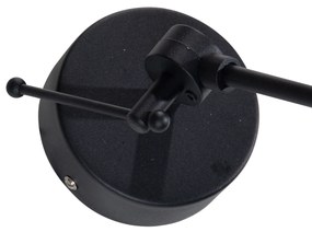 Lampă suspendată neagră cu abajur de catifea gri-maroniu 35cm - Blitz