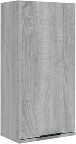 vidaXL Dulap de baie montat pe perete, gri sonoma, 32x20x67 cm