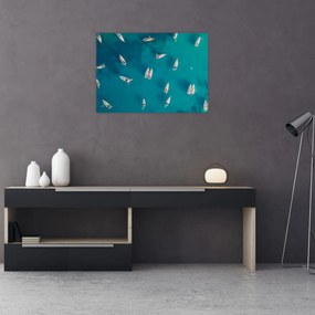 Tablou pe sticlă - Sailboats (70x50 cm)