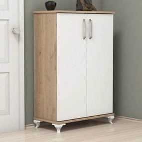 Comodă pentru pantofi Asta - Walnut, White