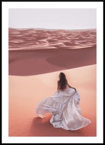 Poster woman in desert