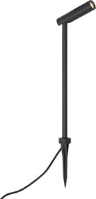 Spot modern de grădină 12V negru 10cm incl. LED IP65 - Voltaire Lino