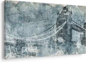 Tablou - Tower Bridge în tonuri reci (90x60 cm)