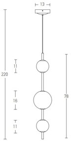 Lustră LED pe cablu LED/12W/230V Zambelis 20132
