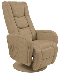 Fotoliu recliner cu functie de masaj Pulsar 2 stofa bej H106 cm