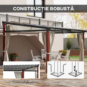 Outsunny Pergola de Gradina cu Pereti Laterali | Aosom Romania