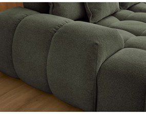 Colțar verde extensibil/cu spațiu de depozitare cu tapițerie din chenille (cu colț pe partea dreaptă/în formă de "U") Everest – Bobochic Paris