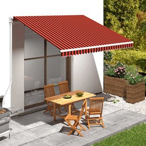 vidaXL Pânză de copertină, portocaliu și maro, 400 x 300 cm