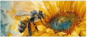 Tablou - Albină, acuarelă (120x50 cm)
