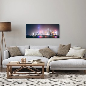 Tabloul Shangai nocturn (120x50 cm)