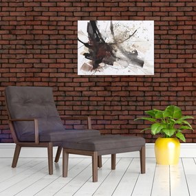 Tablou pe sticlă cu pictură abstactă (70x50 cm)