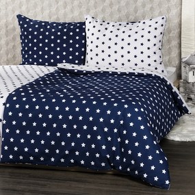 Lenjerie pat 2 pers. 4Home Stars Navy blue, 220 x 200 cm, 2 buc. 70 x 90 cm