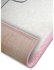 Covor pentru copii alb-roz 120x170 cm Bouncy – Hanse Home