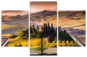 Tablou cu peisaj în carte (90x60 cm)