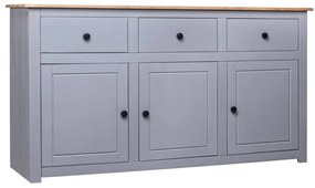 vidaXL Servantă, gri, 135 x 40 x 80 cm, lemn masiv pin, gama Panama