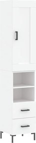 vidaXL Dulap înalt, alb, 34,5x34x180 cm, lemn prelucrat