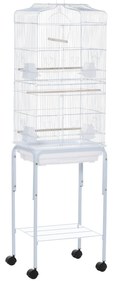 Colivie pentru pasari PawHut, 46.5x36x157cm, alb | Aosom Romania