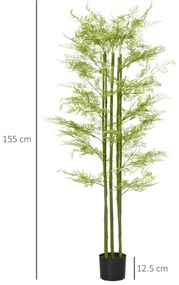 Plante decorative artificiale Feriga Asparagus in ghiveci Plante false pentru decor interior, exterior, 155 cm HOMCOM | Aosom RO