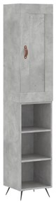 3200301 vidaXL Dulap înalt, gri beton, 34,5x34x180 cm, lemn prelucrat
