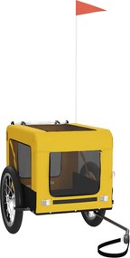 vidaXL Remorcă bicicletă animale companie galben/negru oxford/fier