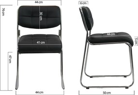 Scaun de așteptare maro HRC 608 din piele ecologică și aspect modern