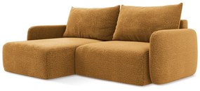 Colțar portocaliu extensibil/cu spațiu de depozitare (cu colț pe partea stângă) Kalena – Makamii