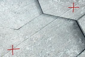 ANDRE 1180 covor lavabil Fagure, hexagon 3D anti-alunecare - gri - SECUNDAR-COTATI PRODUSUL