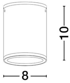 Plafoniera LED pentru iluminat exterior IP65 JUDI D-8cm alb