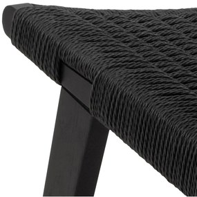 Fotoliu negru țesut Carson – Actona