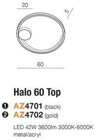 Lustra LED aplicata design modern geometric Halo 60 Top GO